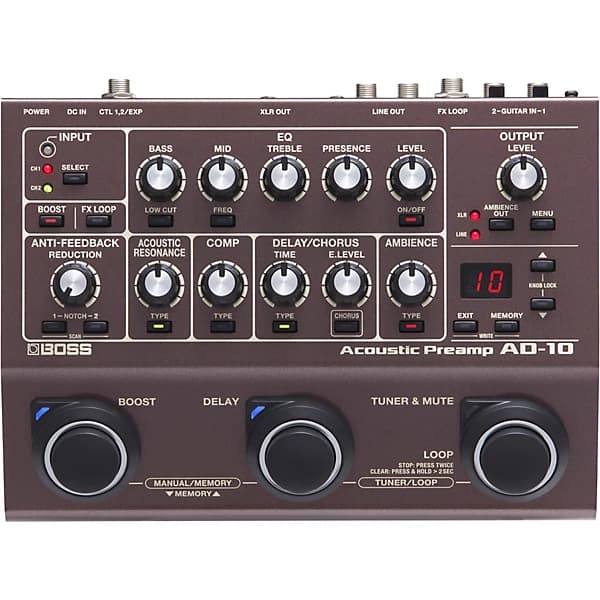 BOSS AD-10 Acoustic Guitar Multi-Effects Pedal